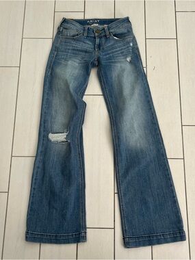 Ariat Women's Distressed Wide-Leg Trouser Jeans 26L